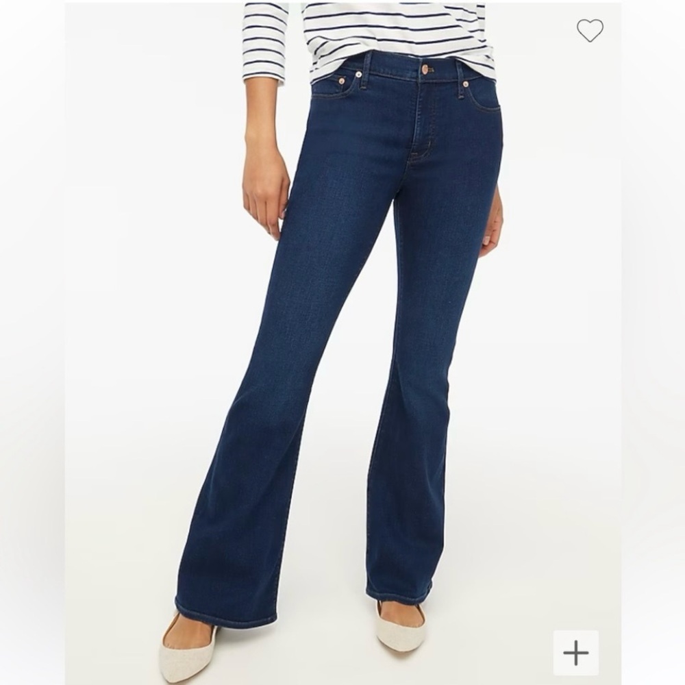 J. Crew Full-Length Flare Jeans in Signature Stretch Dark Wash Women’s Size 26